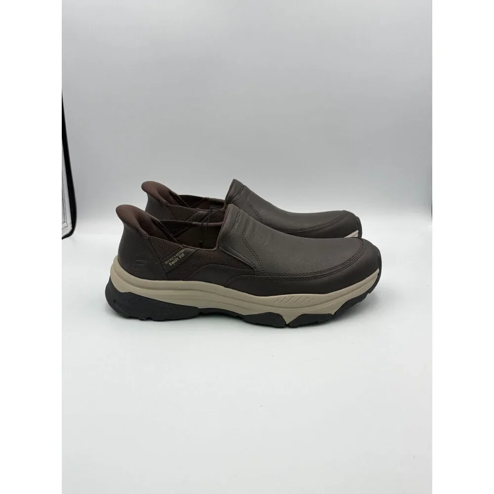 Skechers Men’s Hands Free Slip-ins Izaiah Brown Slip-On Sneakers Size 10.5